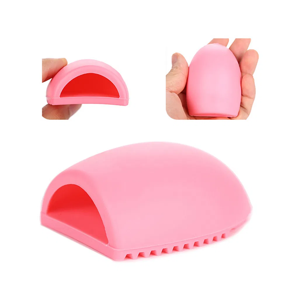 Custom Dryer Egg Shape Beauty Cosmetic Washing Tool Cleaning Pad Silicone Makeup Brush Cleaner