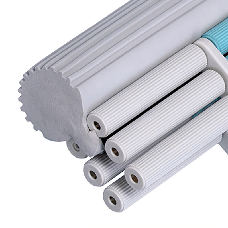 Household Cleaning PVA Sponge Mop Easy-to-Clean Mop Sponge Mop Long-Handled Stainless Steel Retractable Mop Hands-Free Cleaning Sponge Mop