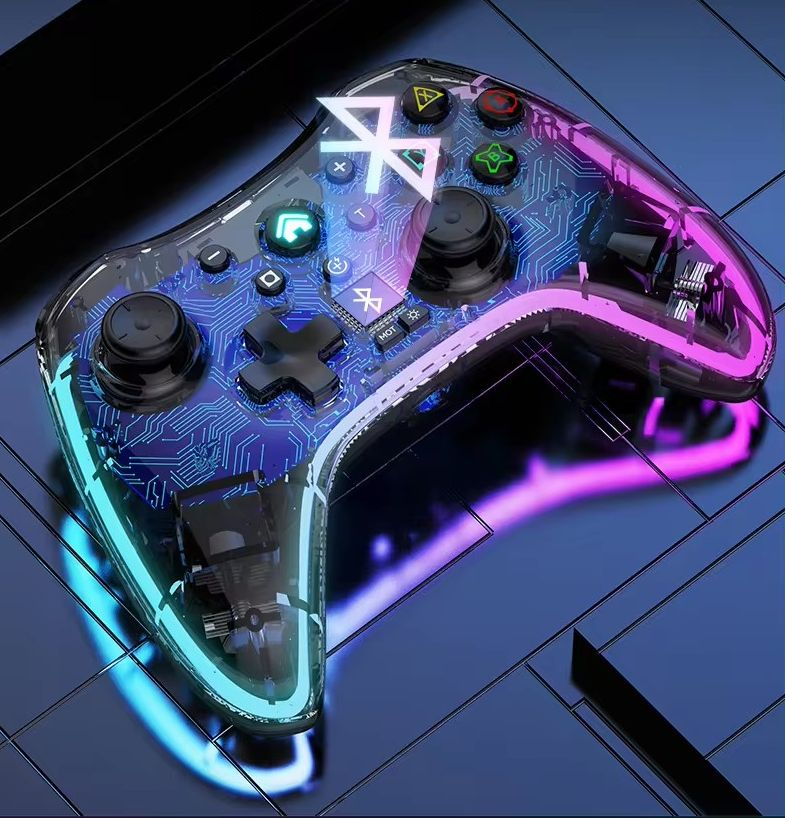 Прозрачный игровой геймпад RGB для Switch, Android, PC