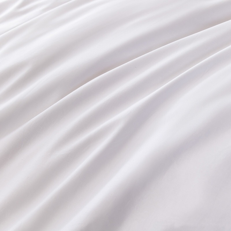 Solid Color White 300tc Cotton Hotel Home Textiles Duvet Quilt Comforter Cover Custom Flat/Fitted Sheet Pillow Case Guangdong Wholesale Bed Sheets Bedding Set