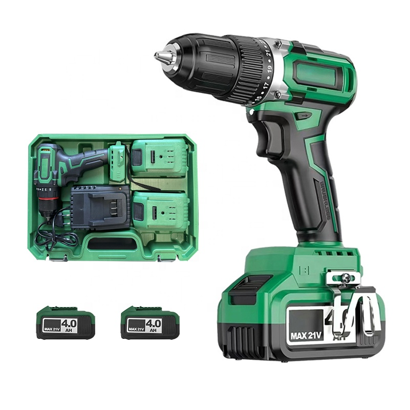 Cordless Impact Drill Machine Tools 21V Lithium Power Drills Sets