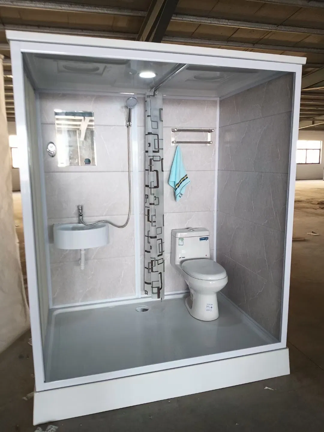 Bathroom Small Toilet Shower Cabin Prefeb Square Shower Room Cabin with Toilet Shower Andtoilet Set Cabin