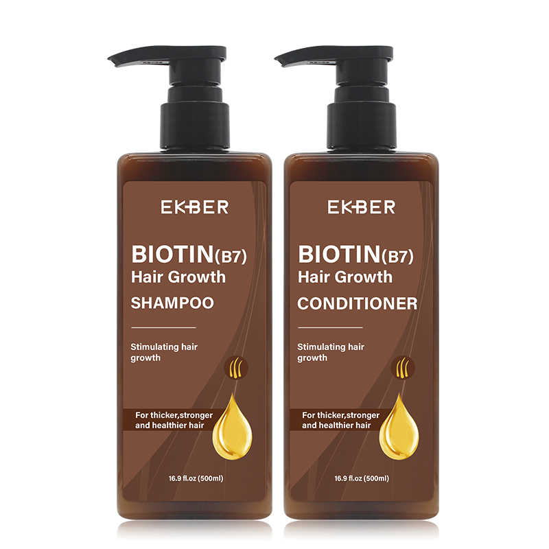 Hot Selling 100% Natural Extract Hair Care Product Anti Hair Loss Hair Growth Moisturizing Biotin Hair Shampoo & Conditioner