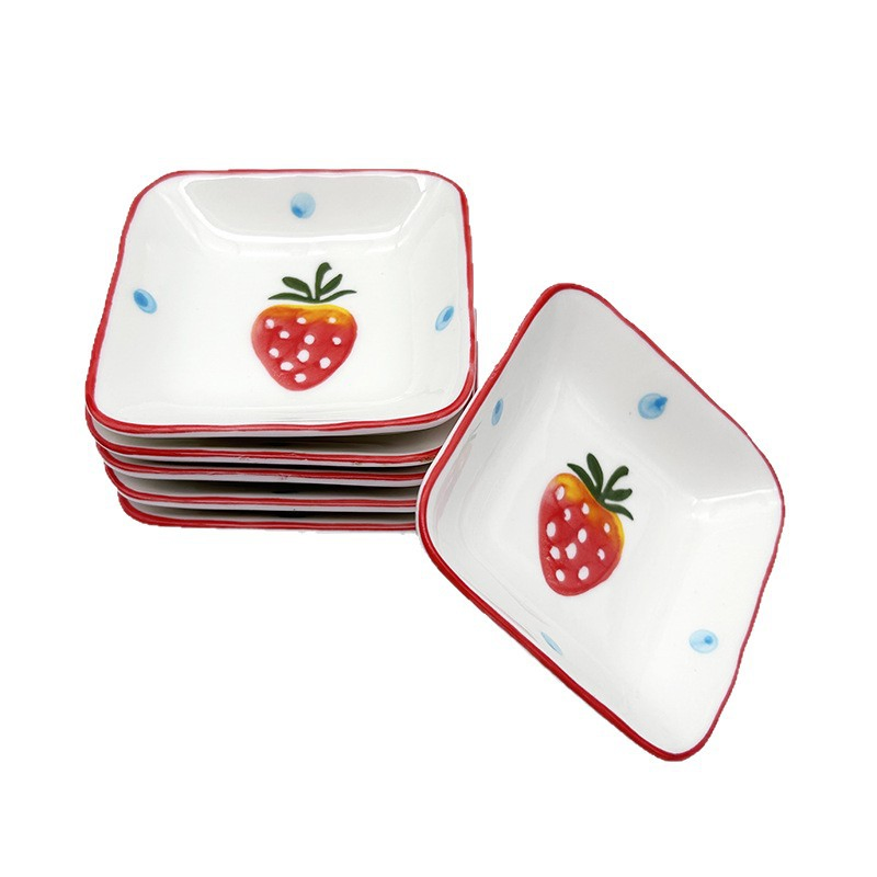 4" Square Saucer Soup Plate Pad Printing Porcelware Hotelware Ceramic Tableware