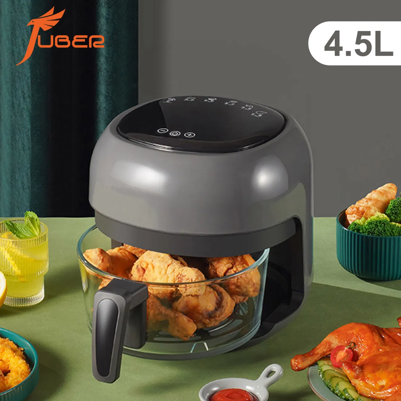Morden Style Digital Control Household Air Fryer