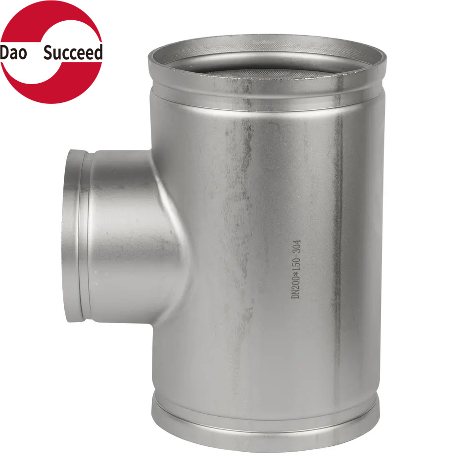 304 316L Stainless Steel Grooved Polish or Pickling Reducing Tee for Water Pipe System