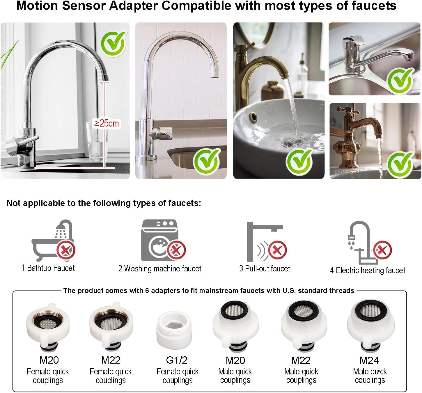 Сенсорный смеситель для кухни с инфракрасным датчиком Tuodi