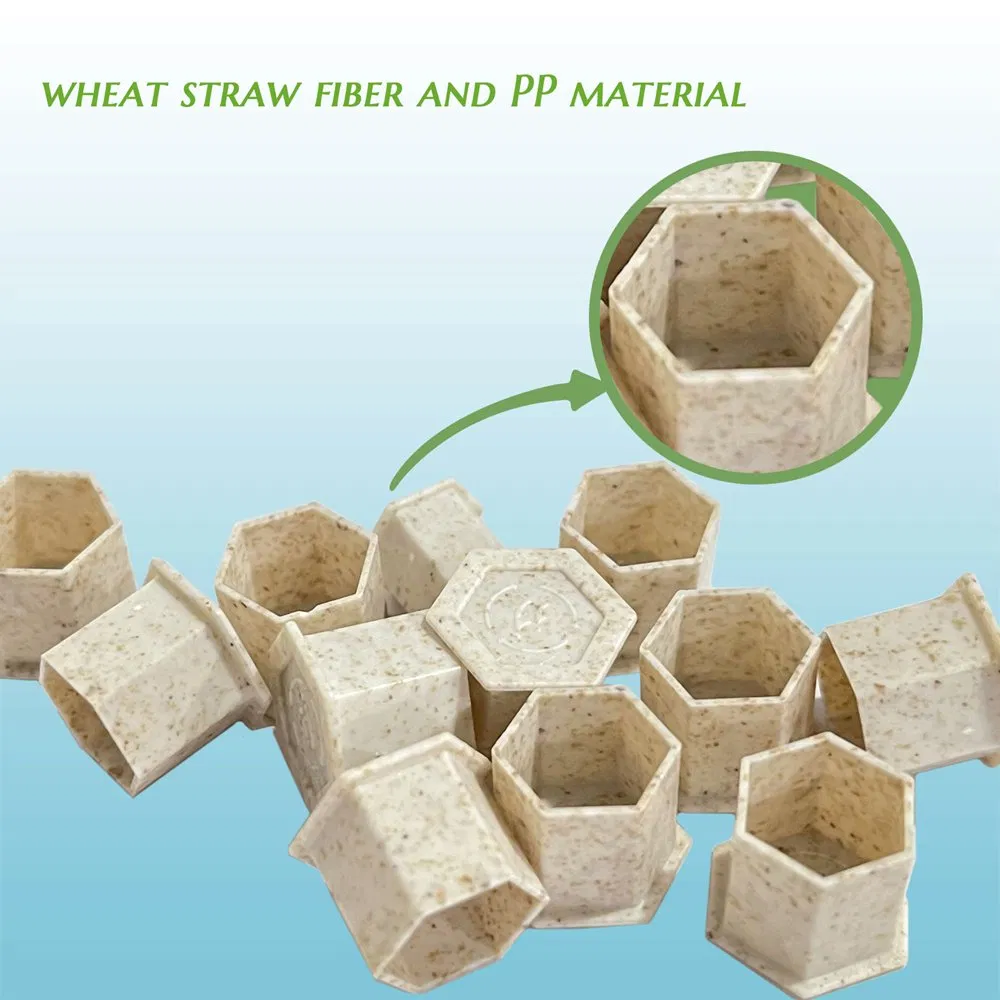 Disposable Eco-Friendly Recyclable Wheat Straw Material Tattoo & Permanent Makeup Pigment Ink Cups
