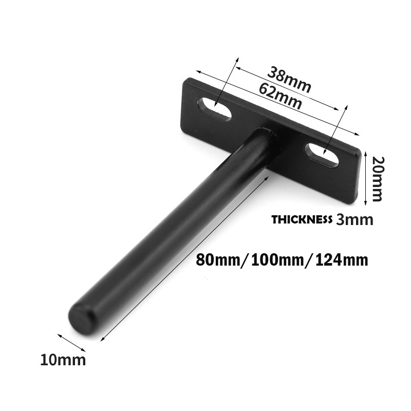 6" Blind Support Solid Steel Floating Shelf Bracket for Floating Wood Shelves