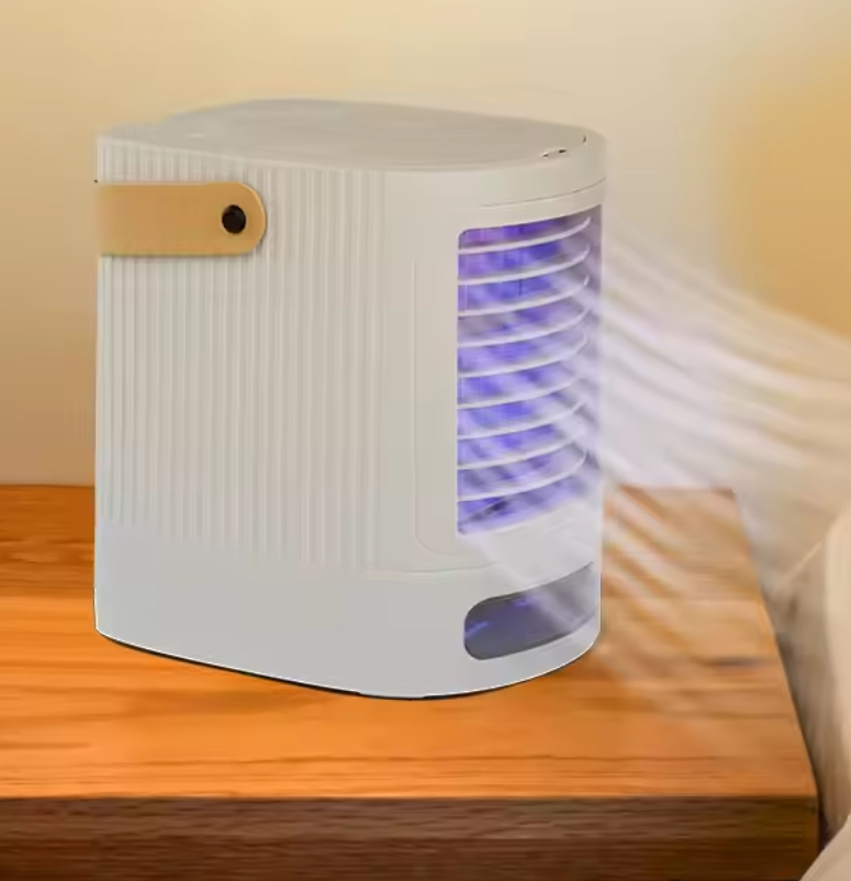 Mini Portable Handheld Desk AC - Rechargeable, Cooler & Humidifier with Bed Fan