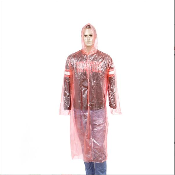 Disposable Sleeved Poncho Long Pullover Raincoat