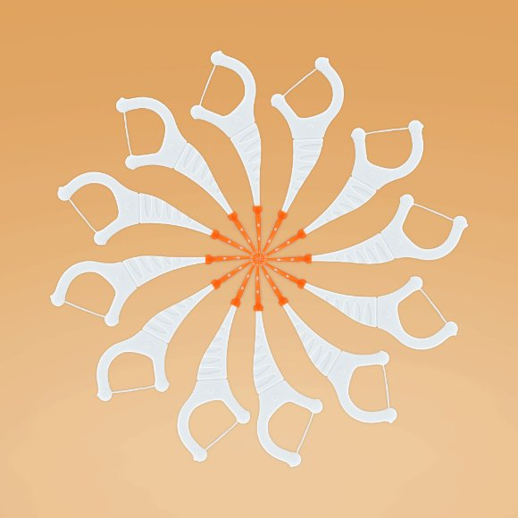 Eco Friendly Wheat Straw Floss Toothpick / 2 in 1 Dental Floss Picks