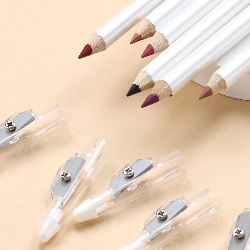 25 Color Matte Waterproof Belt Pencil Sharpener Lip Line Pencil Eyebrow and Eyeliner Pencil