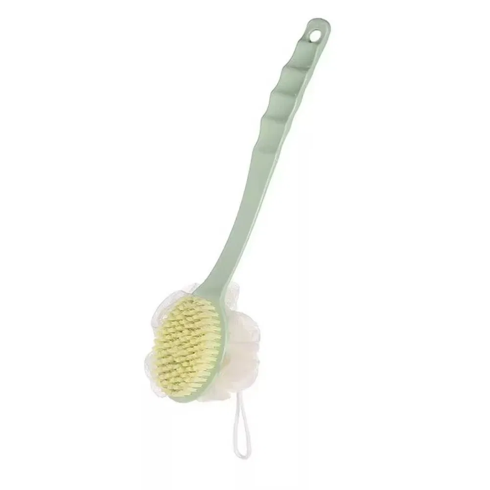 2 In1 Long Handle Rubbing Bath Brush Soft Hair Ball Bath Brush of Brush Back Flower Artifact with Bath Belt