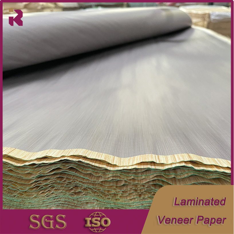 Melamine Paper Pasted on Recon Wood Veneer Frosty White Veneer