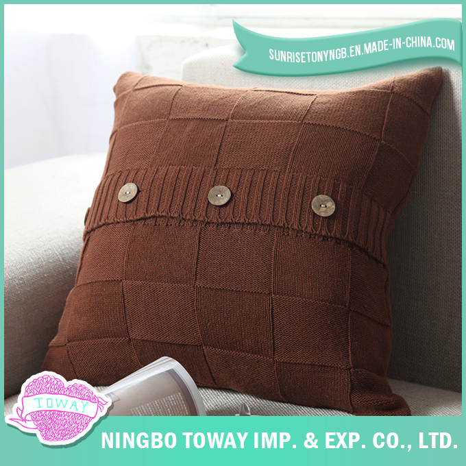 Custom Throw Pillow Case Blank Watercolor Knitted Cushion Cover