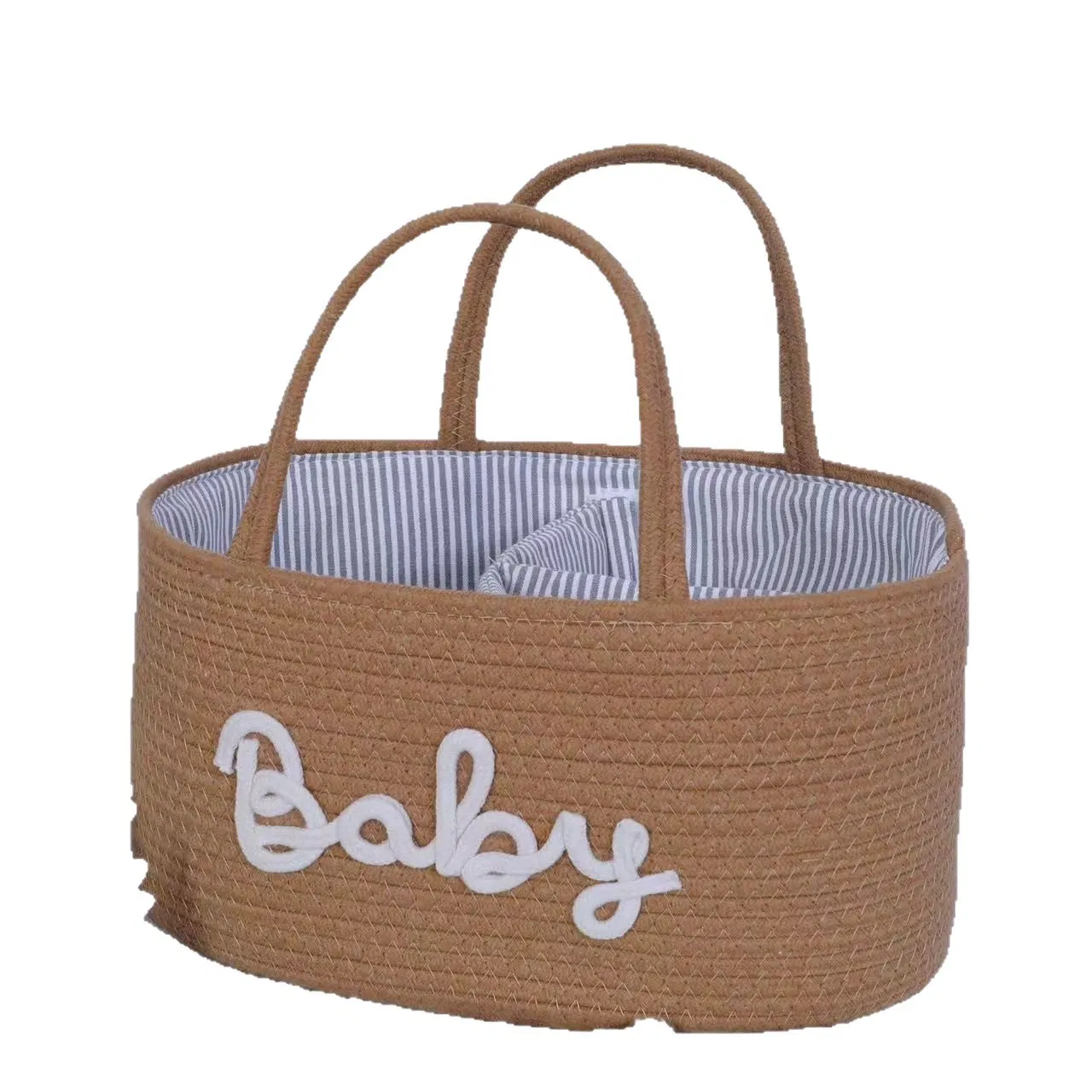 Cotton Rope Basket Storage Organizer Toys Diaper Nappy Caddy Tote, Mommy Price Tote Rope Cotton Basket Bag Diaper Caddy Bag