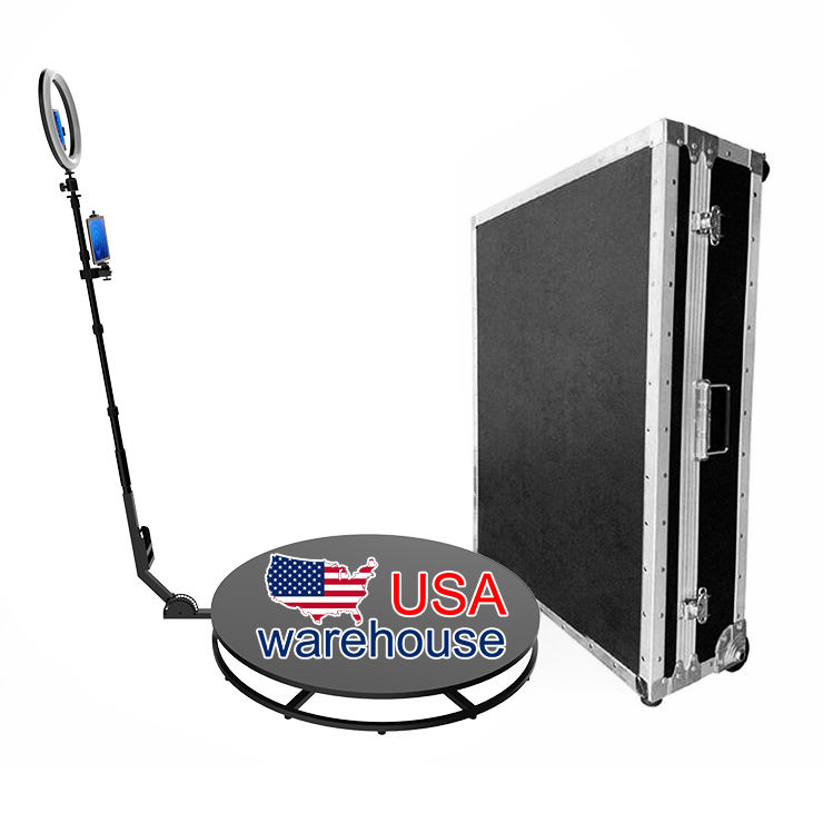2023 Latest Trending 360 Photo Booth Portable Photo Booth with Props Cam Video Booth with Ring Light for Wedding