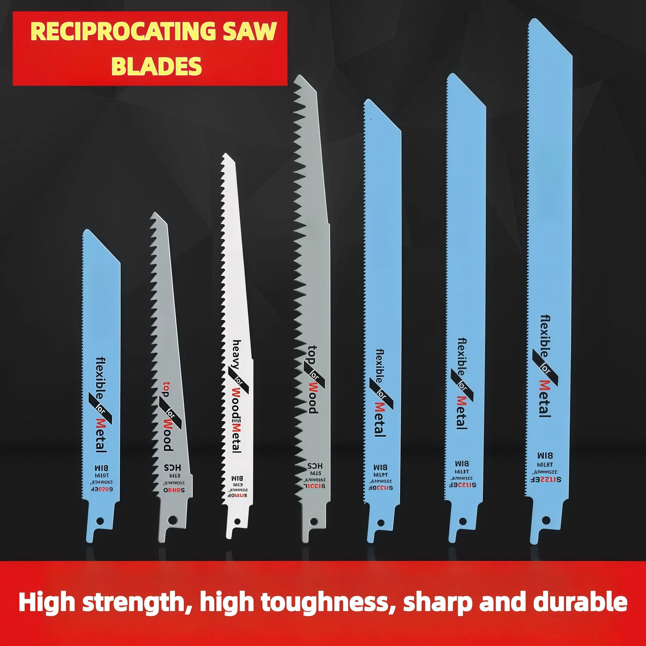 S611DF Bim Reciprocating Saw Blades For Cutting Wood With Nails/Metal, Chipboards[10-100mm) , Plastic Profiles (dia. 5-100mm) . Plastics/Glassfibre Reinforced.
