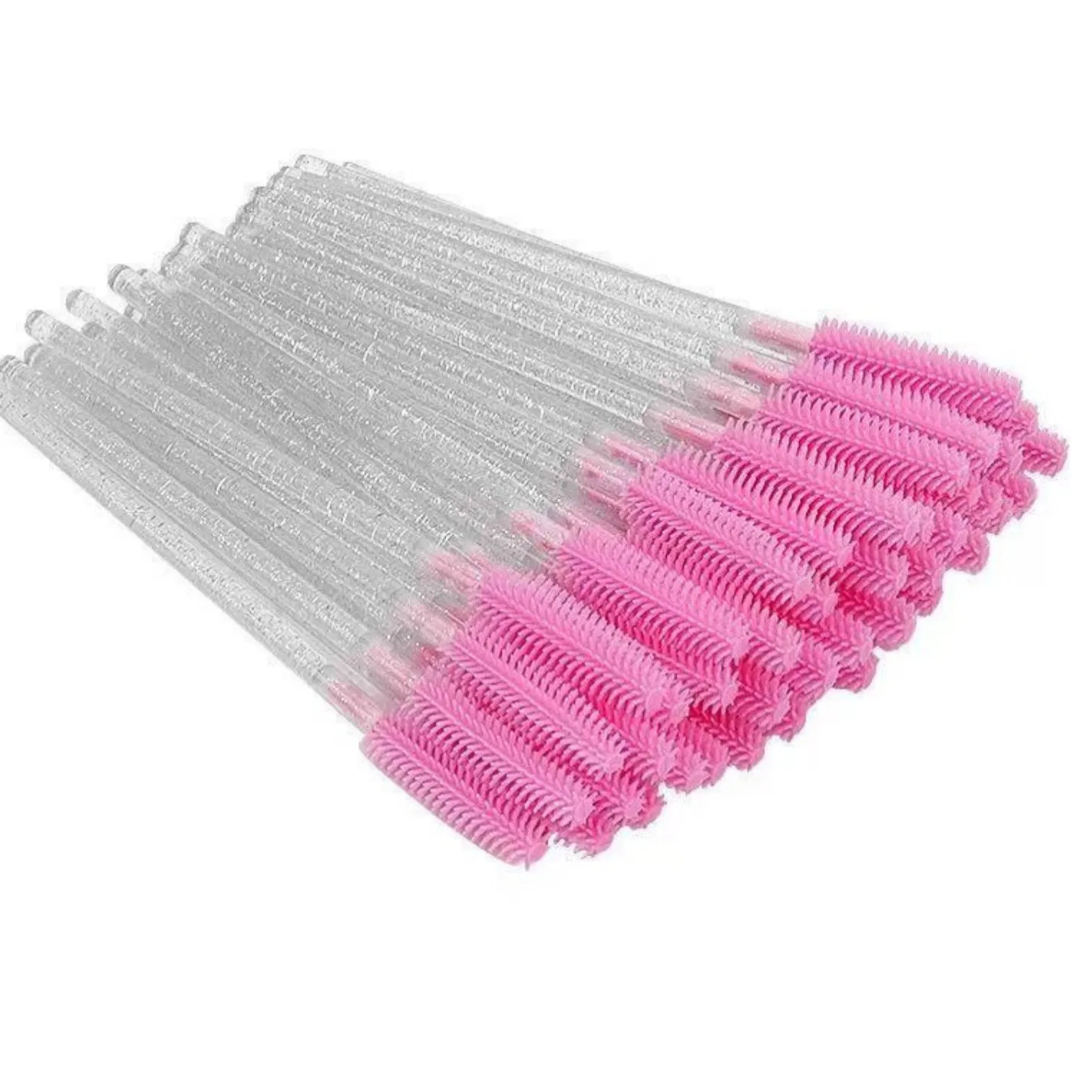 Wholesale 50PCS/Pack Plastic Sparkle Mascara Brushes for Make up and Eyelash Extension Cleanser Brush Wholesale