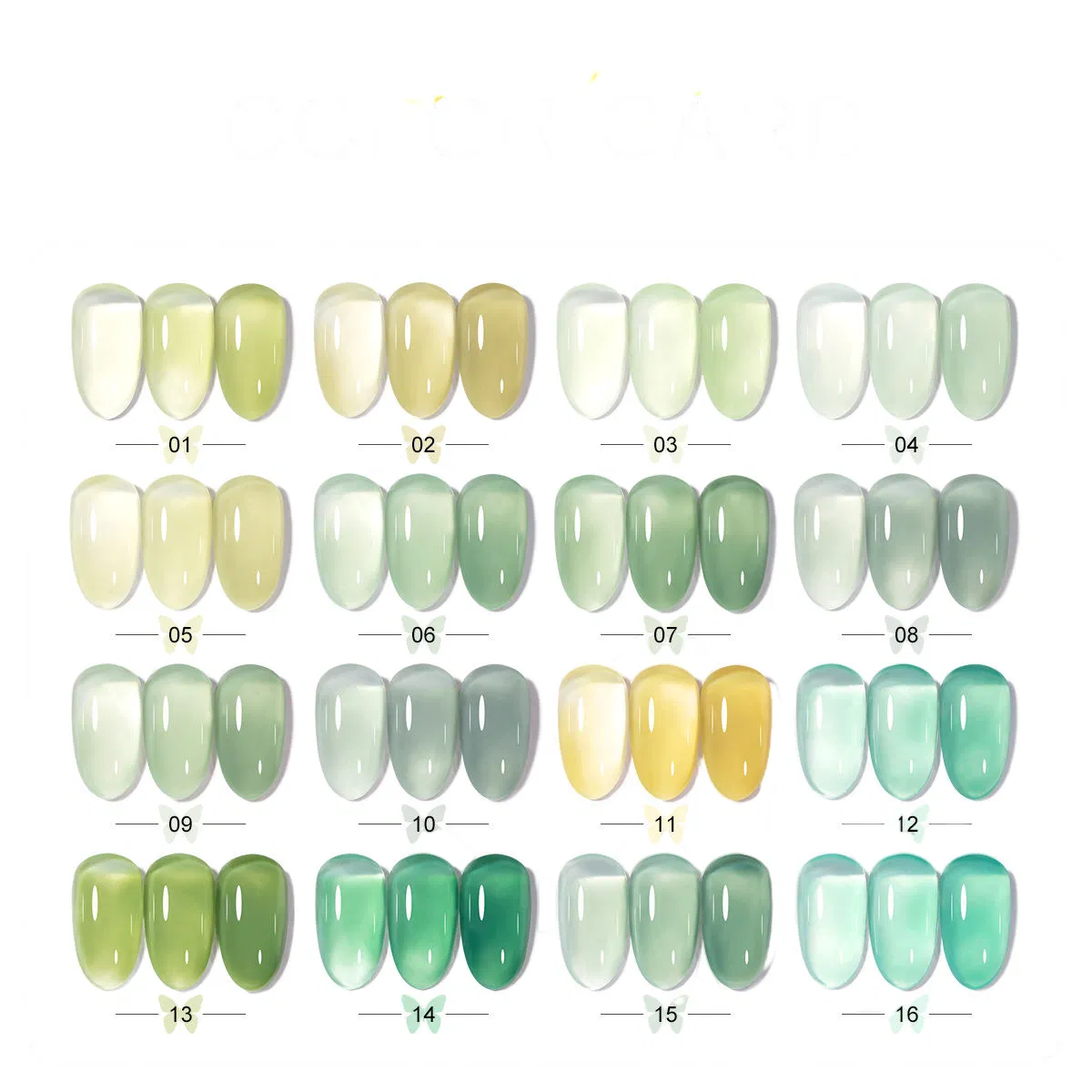 Translucent Nail Gel Polish 16 Colors Semi Permanent UV Gel Nail Polish