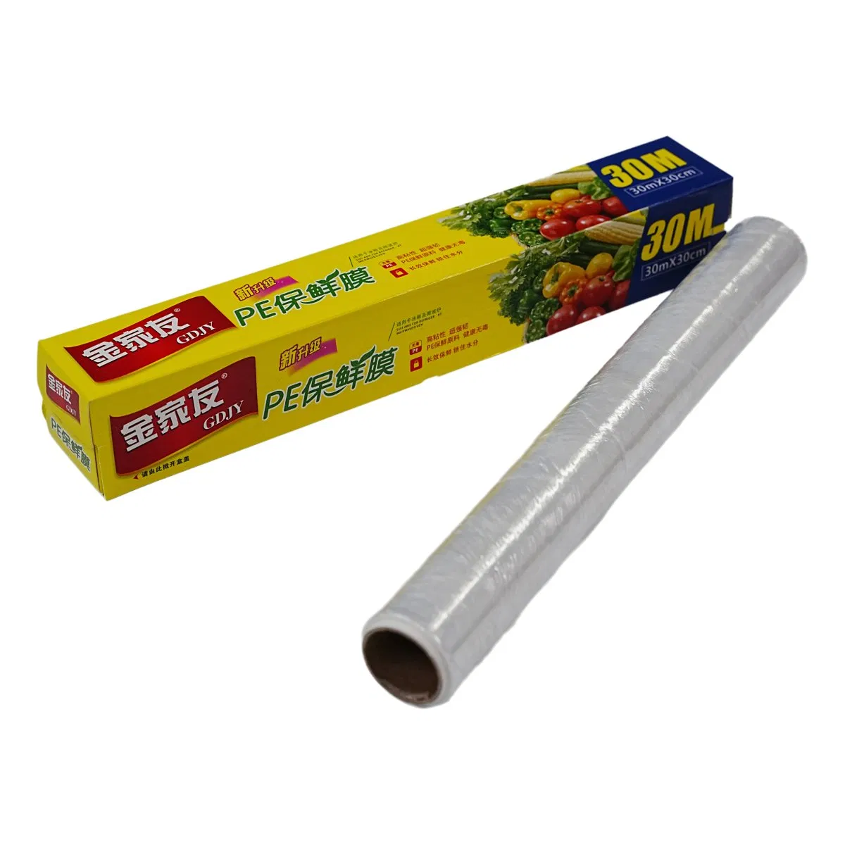 Food Safe Grade PVC Food Fresh Stretch Film Clear Wrap Cling Film for Kitchen