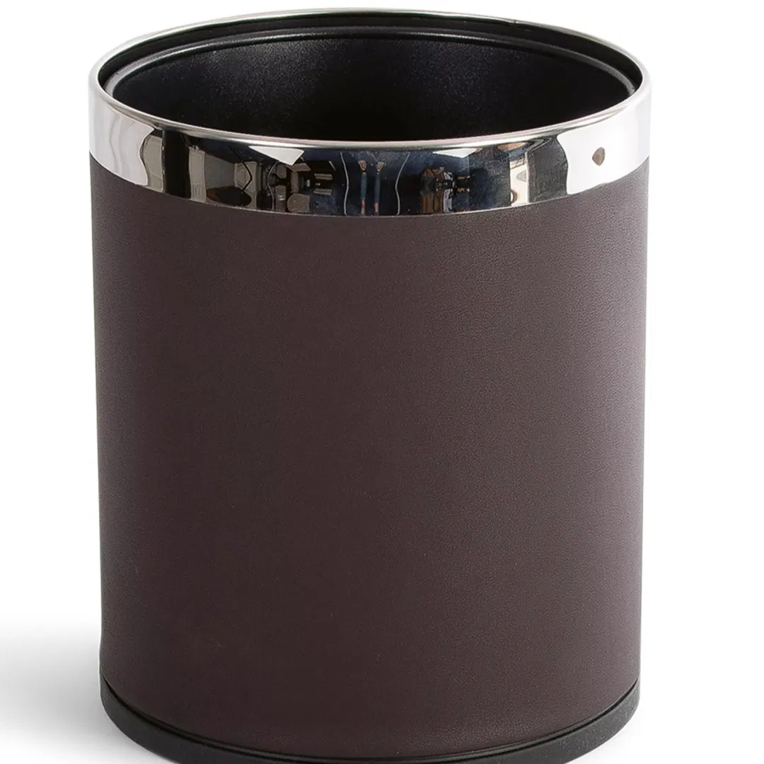 Vegan Fashion Classic Waste Bin Made of Bio-Based Vegan Pineapple Leather