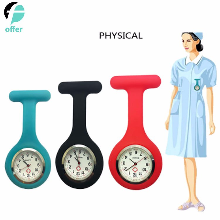 Nurses Fob Watch Brooch Blue Silicon Gel Fob Watches