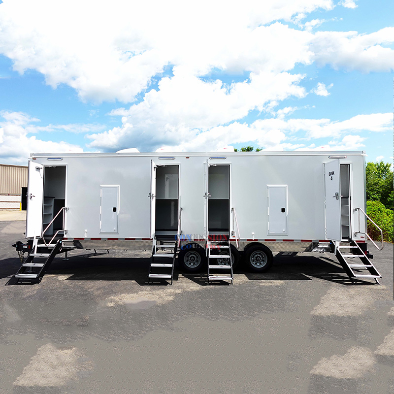 China Custom House Trailer Mobile Sleeper Trailer Outdoor Solar Powered Travel Trailers with Bathroom