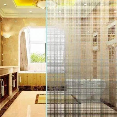 Nashiji Rolled Patterned Steel Wire Filament Wired Safety Glass