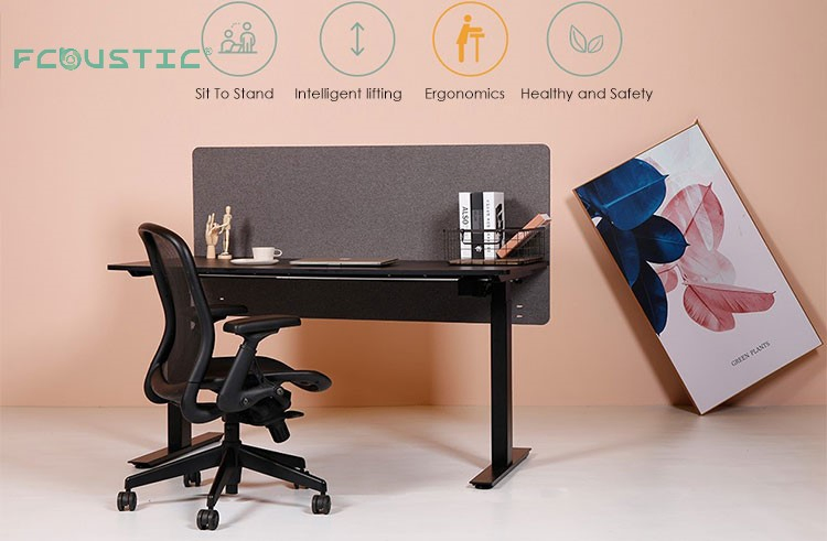 Floor Standing Office Polyester Acoustic Space Divider Social Distancing Screen Partitions