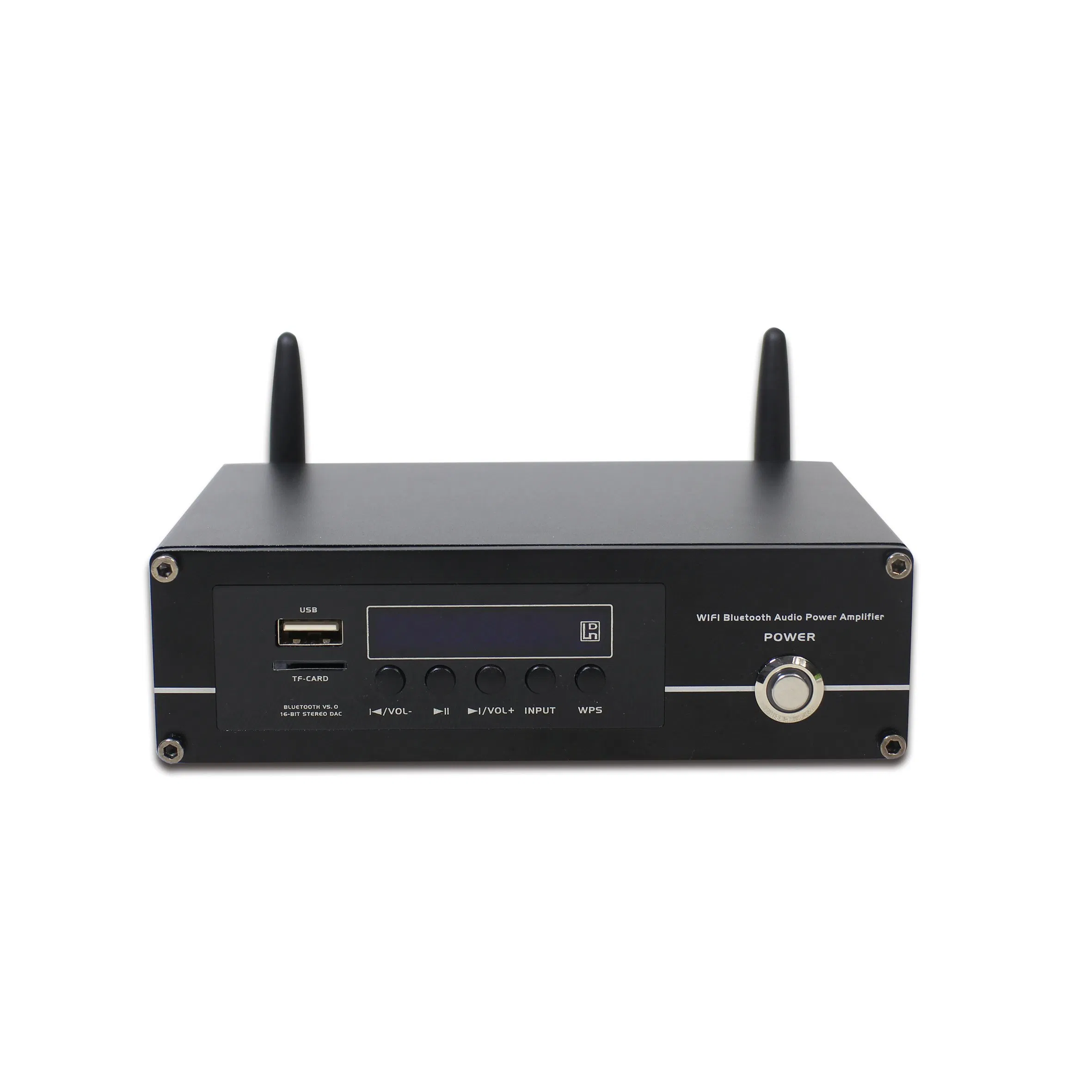 Hot Selling 2-Channel 60W Home Audio Amplifier Wf-AMP260 with Wireless WiFi/ Bluetooth/ USB/ Radio/ Micro SD and Aux Input