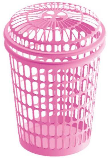55L Home Basic Plastic Laundry Hamper with Lid