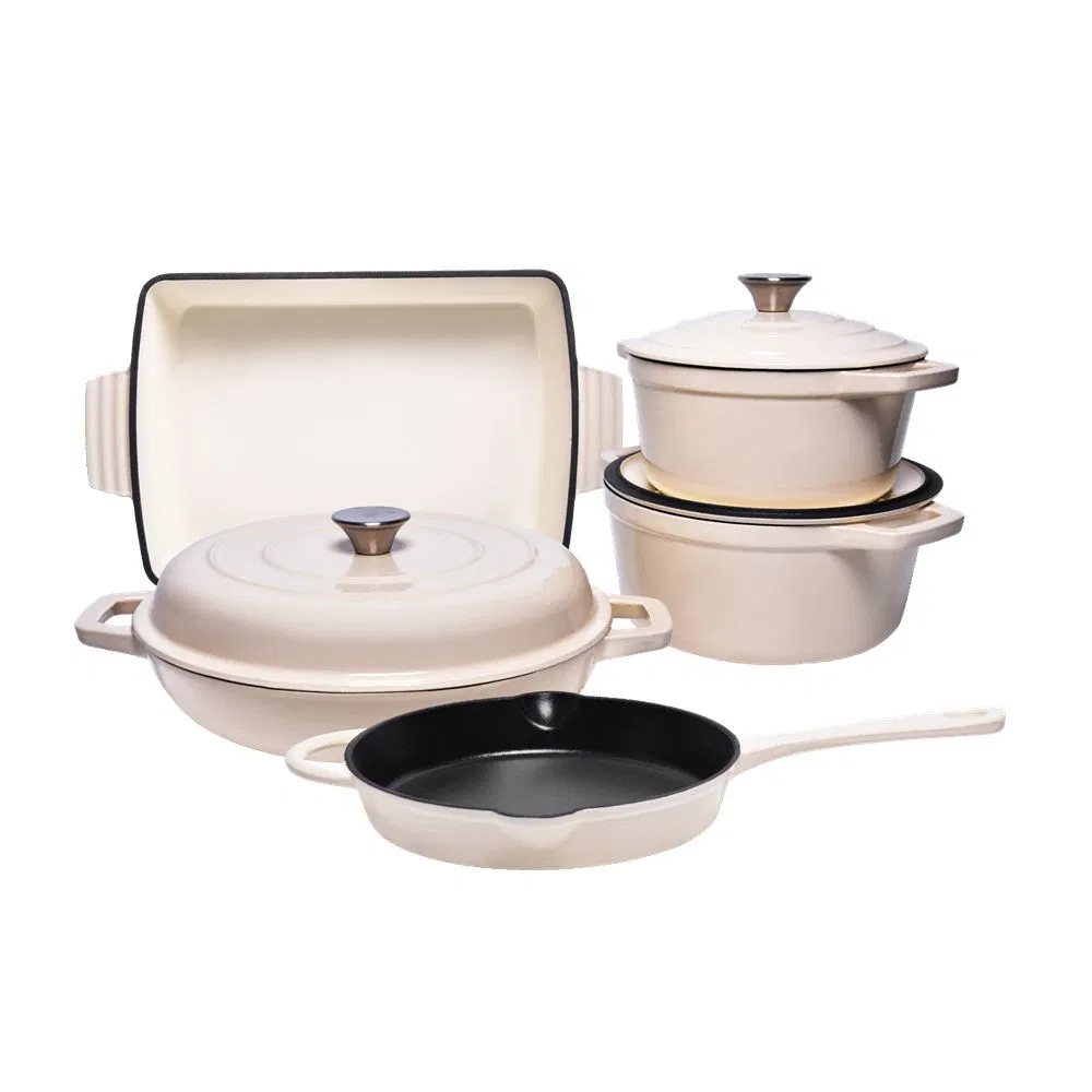 4PCS Enamel Cast Iron Cookware Set LFGB Factory China