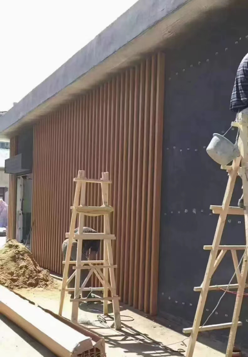 WPC Composite Wall Cladding Eco-Wood Pwc PVC Dexterior Interior Fluted Painel Board Siding Ceiling 3D Wall Panel