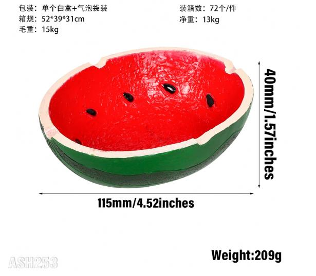 Wholesale Fantasy Gifts Ornament Resin Multicolor Fruit Smoking Ashtray for Home Decor