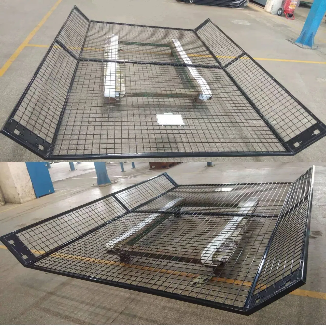 Powder Coated Black Color Mining Conveyor Security Mesh Guard Fence