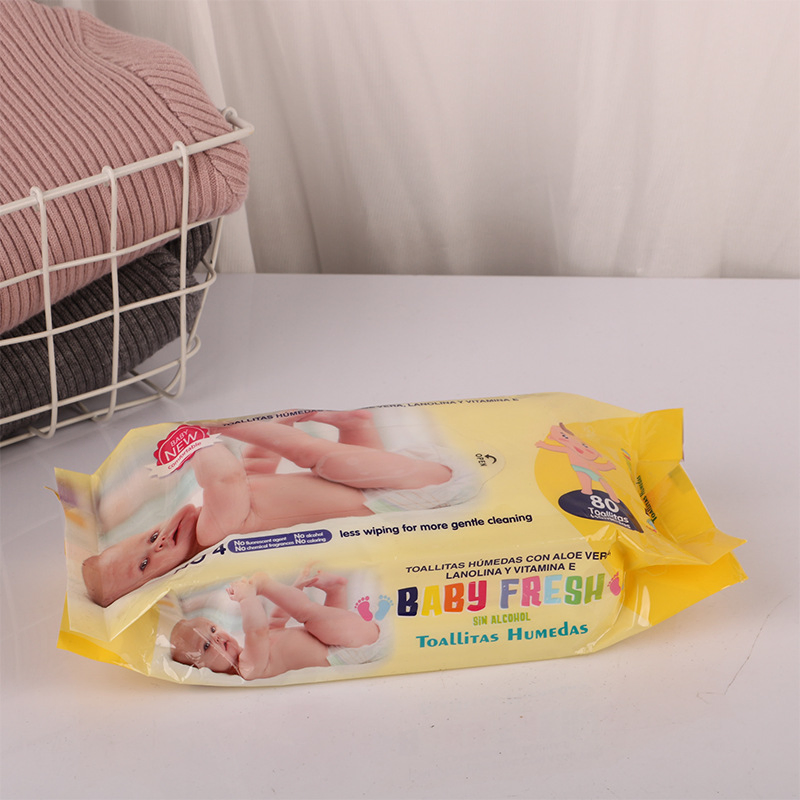 Tessa 80 PCS Custom Logo Compostable Biodegradable Baby Wipes Disposable Bamboo Baby Wet Wipes
