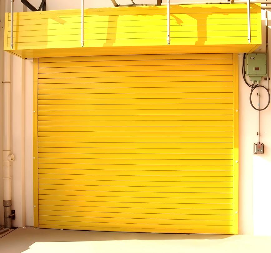 Exterior Interior Stainless Steel Metal Industrial Hard Secure Impact Fire Resistance Motor Aluminum Fireproof Roller Shutter Roll-up Fire Rolling Entrance Door