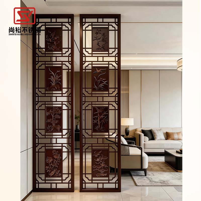 Living Room Metal Decorative Room Divider Stainless Steel Screen Partition