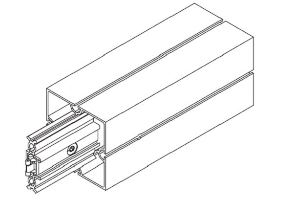 Lock Cylinder 80 Single Lock for Installation of Tension Hinges of 80mm Square Round Extrusion