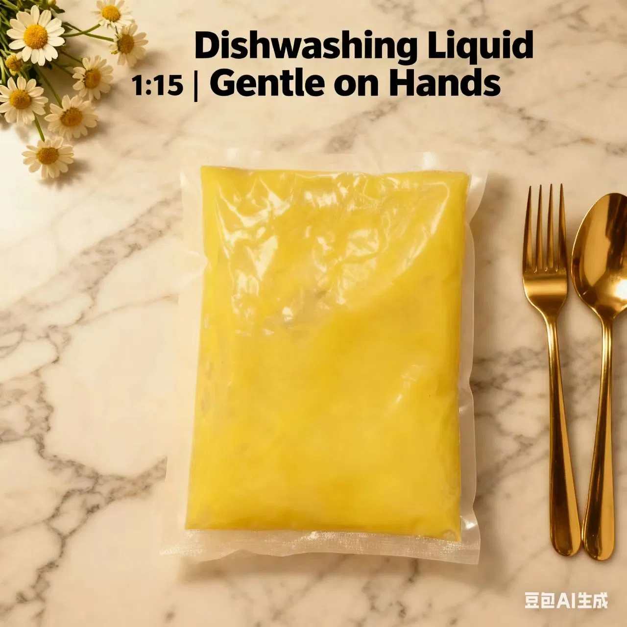 Concentrated Dishwashing Liquid 1: 15 Dilution - Powerful Grease Removal for Kitchen Utensils
