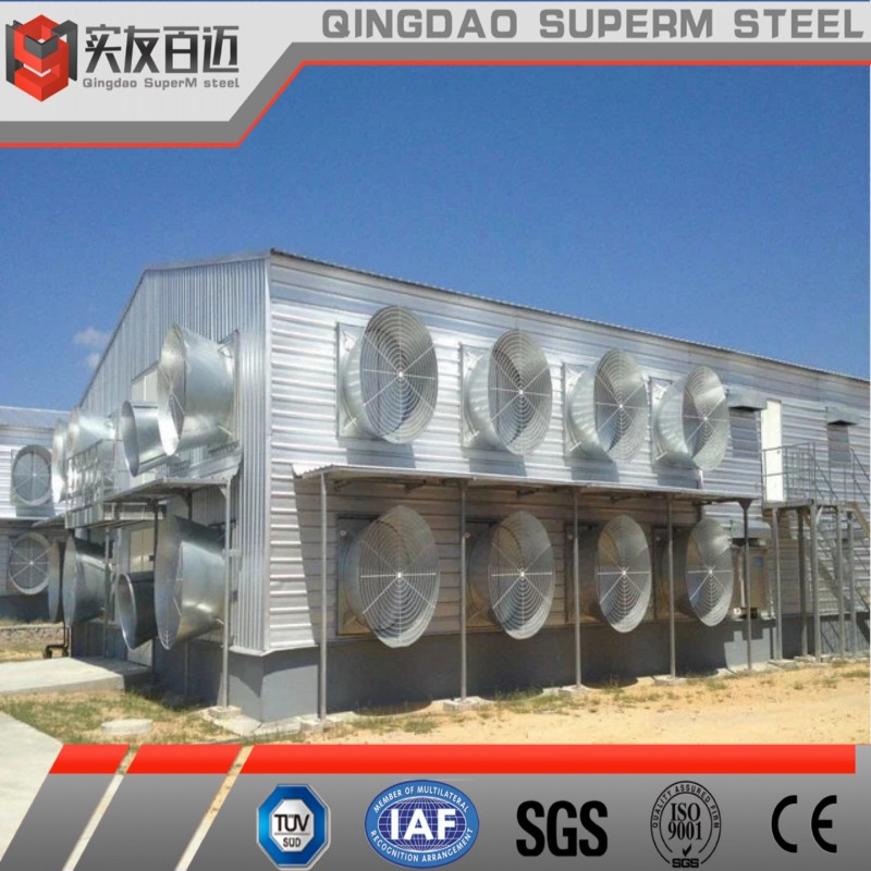 Prefabricated Steel Structure Building Poultry House Shed for Layer Broiler Farm