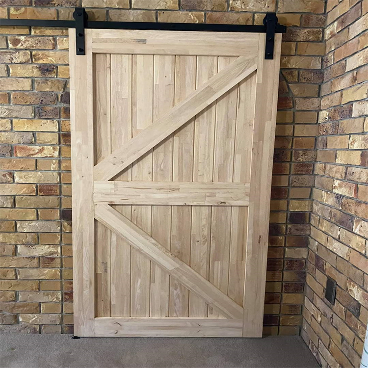Cbmmart Customize French Double Sliding Solid Wood MDF HDF Barn Door