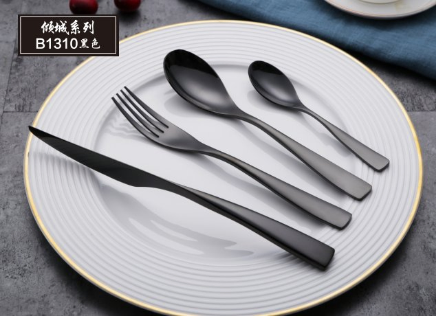 Stainless Steel Cutlery Set with Metal Spoon and Fork
