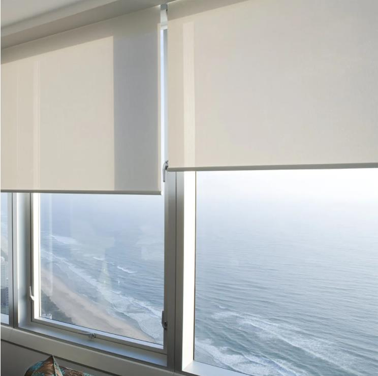 Electric Roll up Screen Curtain Customized Blackout Electric Window Blinds with Motor