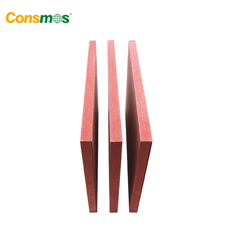 Consmos 1220X2440mm 12mm 15mm 18mm Furniture Grade Waterproof Fire Resistant Red Raw Plain MDF Board for Furniture and Decoration