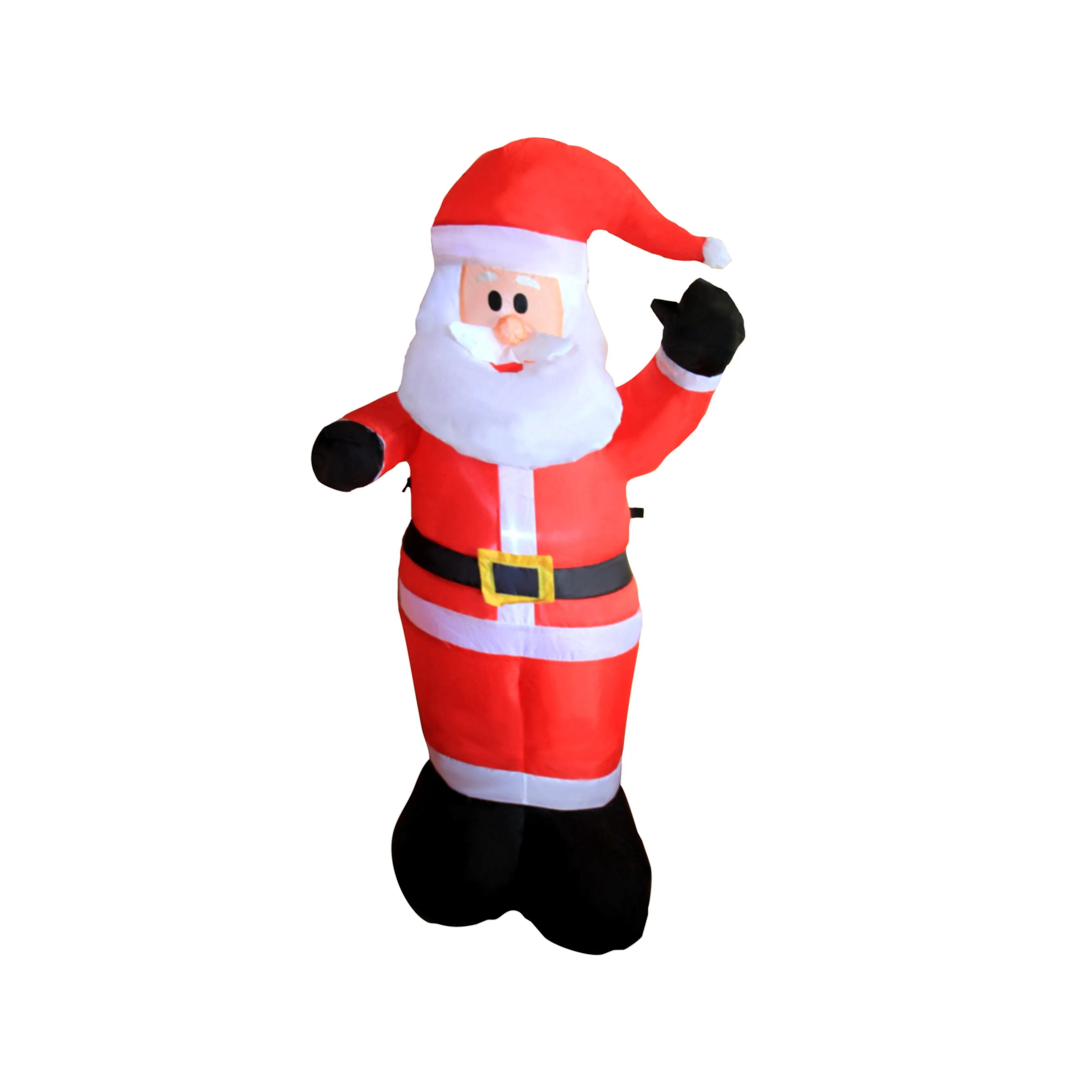 Boyi Inflatable Santa Holding Gift Box LED Christmas Blow up Ornament for Outdoor Yard