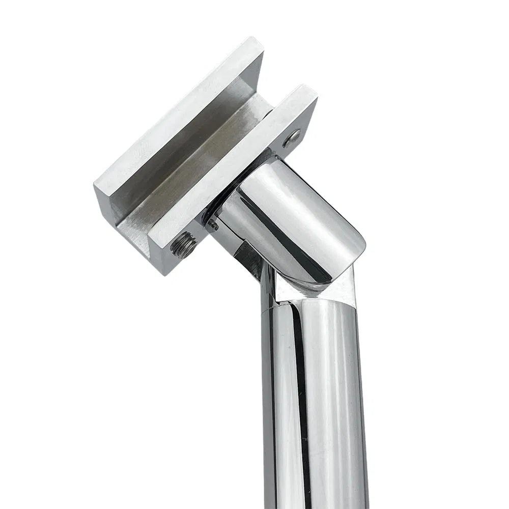 Adjustable Degree Wall to Glass Clamp Fixed Panel Shower Stabilizer Support Bar