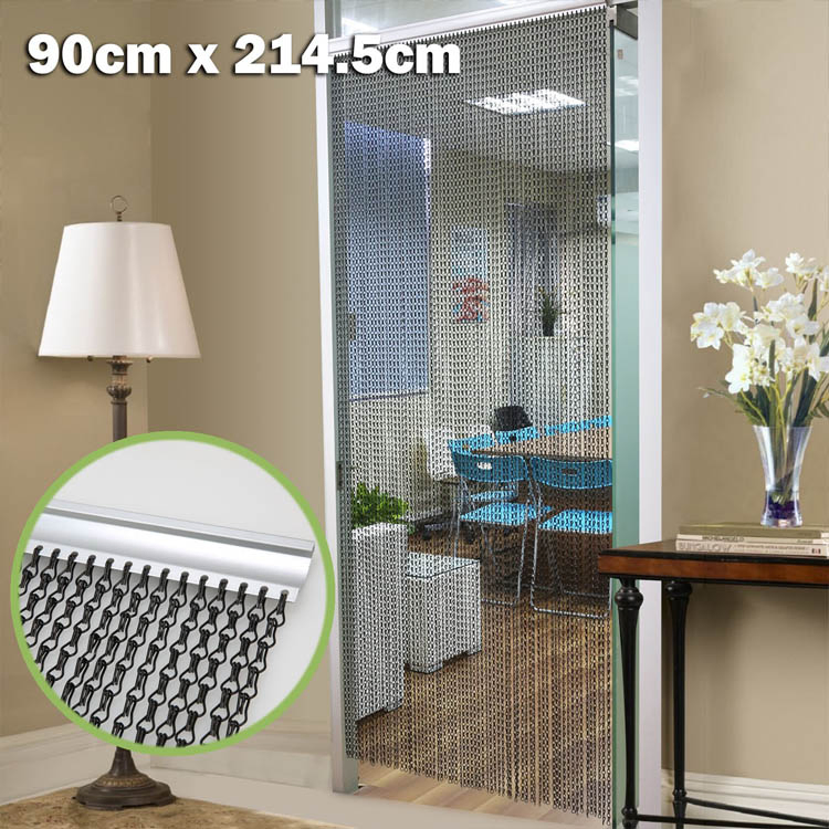 Decorative Wire Mesh Gold Color Chain Mesh Curtain Room Divider Fly Screen Curtain